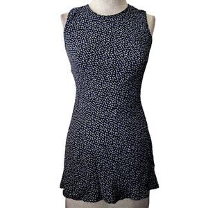 Black Floral Sleeveless Top Size Petite Small